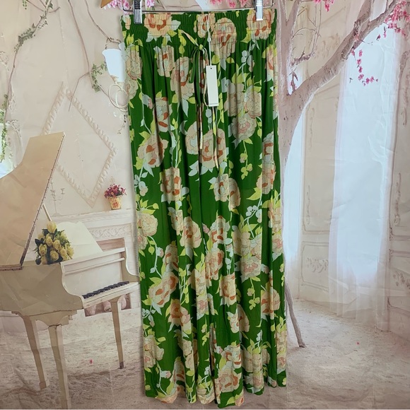 NEW Rebecca Taylor WILD PEONY MESH PULL-ON PANT - Picture 2 of 10